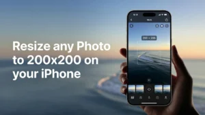 Resize Photo to 200x200 on iPhone